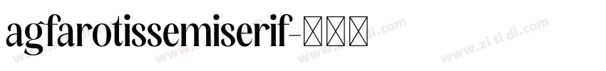 agfarotissemiserif字体转换