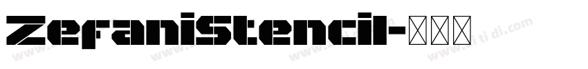 ZefaniStencil字体转换