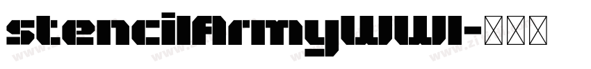 stencilArmyWWI字体转换