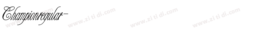 Championregular字体转换