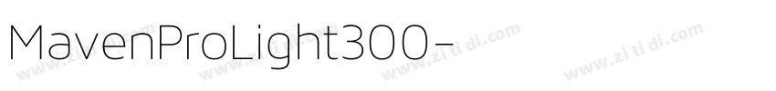 MavenProLight300字体转换