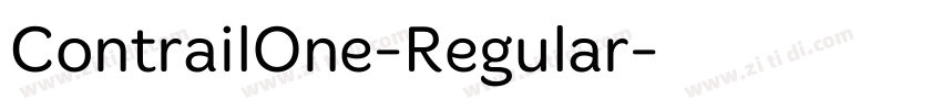 ContrailOne-Regular字体转换