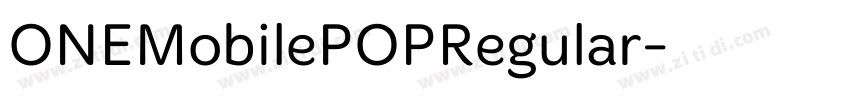 ONEMobilePOPRegular字体转换