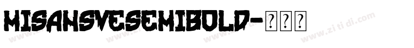 MiSansVESemibold字体转换