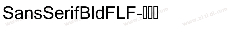 SansSerifBldFLF字体转换