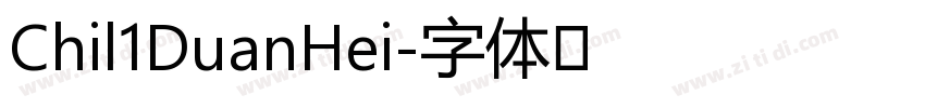 Chil1DuanHei字体转换