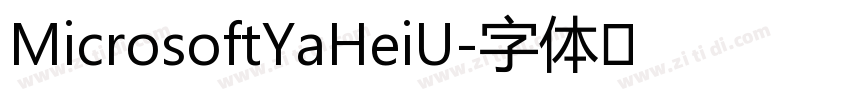 MicrosoftYaHeiU字体转换