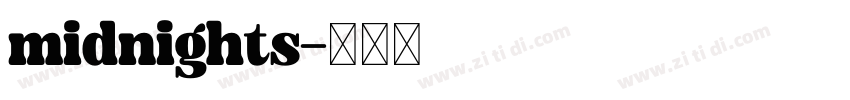 midnights字体转换