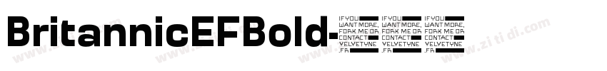 BritannicEFBold字体转换