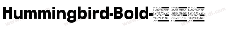 Hummingbird-Bold字体转换