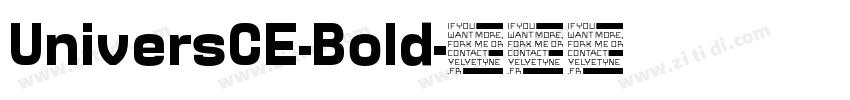 UniversCE-Bold字体转换