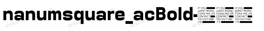 nanumsquare_acBold字体转换