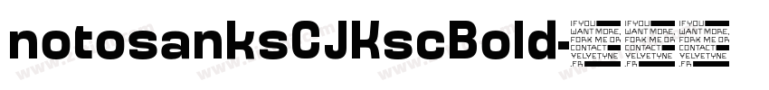 notosanksCJKscBold字体转换