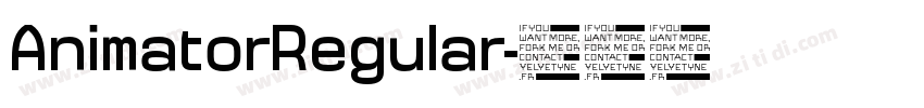 AnimatorRegular字体转换