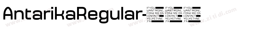 AntarikaRegular字体转换
