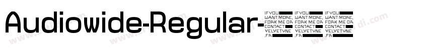 Audiowide-Regular字体转换