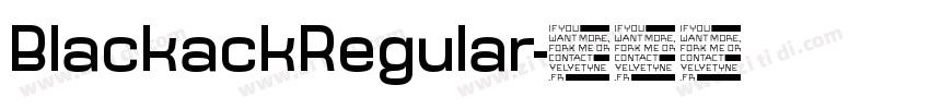 BlackackRegular字体转换