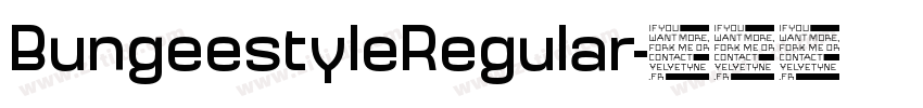 BungeestyleRegular字体转换