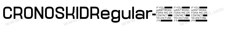 CRONOSKIDRegular字体转换