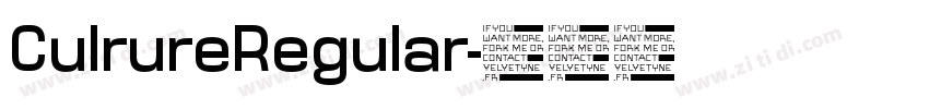CulrureRegular字体转换