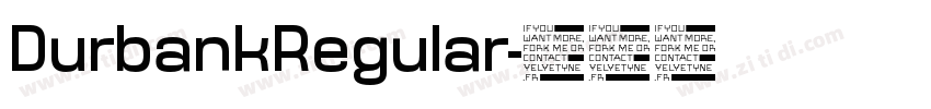 DurbankRegular字体转换