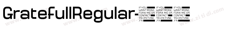 GratefullRegular字体转换