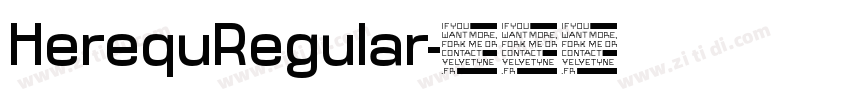 HerequRegular字体转换