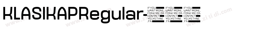 KLASIKAPRegular字体转换