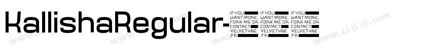 KallishaRegular字体转换