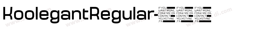KoolegantRegular字体转换