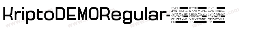 KriptoDEMORegular字体转换