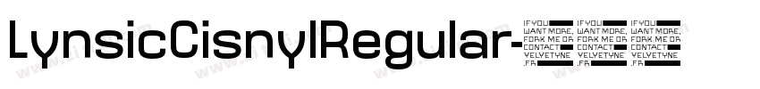 LynsicCisnylRegular字体转换