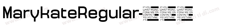MarykateRegular字体转换