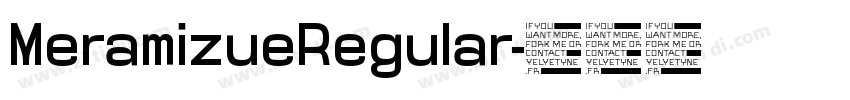 MeramizueRegular字体转换