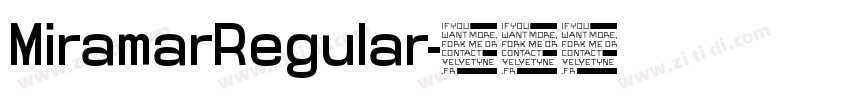 MiramarRegular字体转换