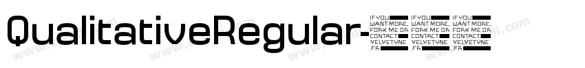 QualitativeRegular字体转换