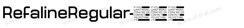 RefalineRegular字体转换