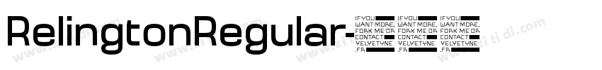 RelingtonRegular字体转换