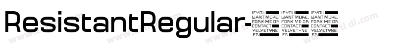 ResistantRegular字体转换