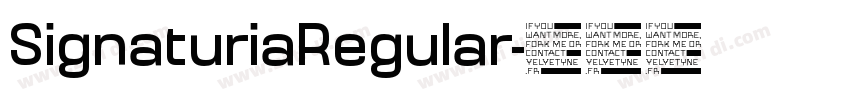 SignaturiaRegular字体转换
