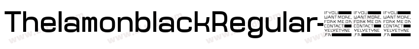 ThelamonblackRegular字体转换