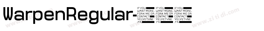 WarpenRegular字体转换
