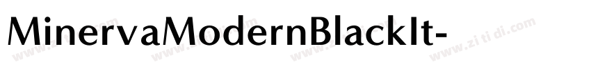 MinervaModernBlackIt字体转换