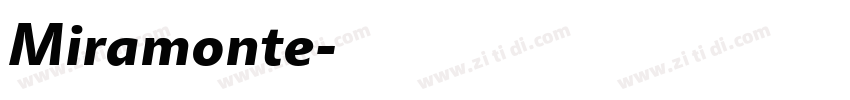 Miramonte字体转换
