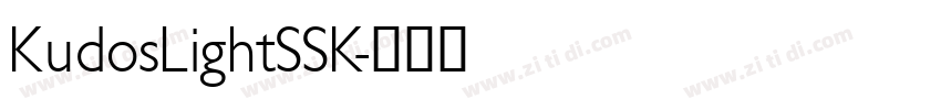 KudosLightSSK字体转换