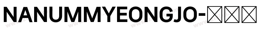 NANUMMYEONGJO字体转换