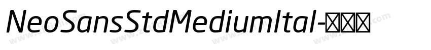 NeoSansStdMediumltal字体转换