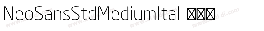 NeoSansStdMediumltal字体转换