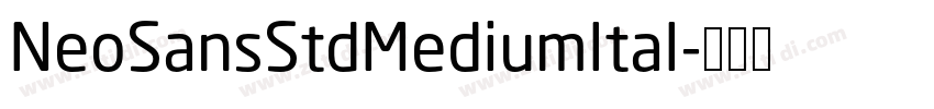 NeoSansStdMediumltal字体转换