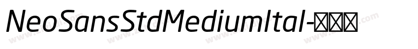 NeoSansStdMediumltal字体转换